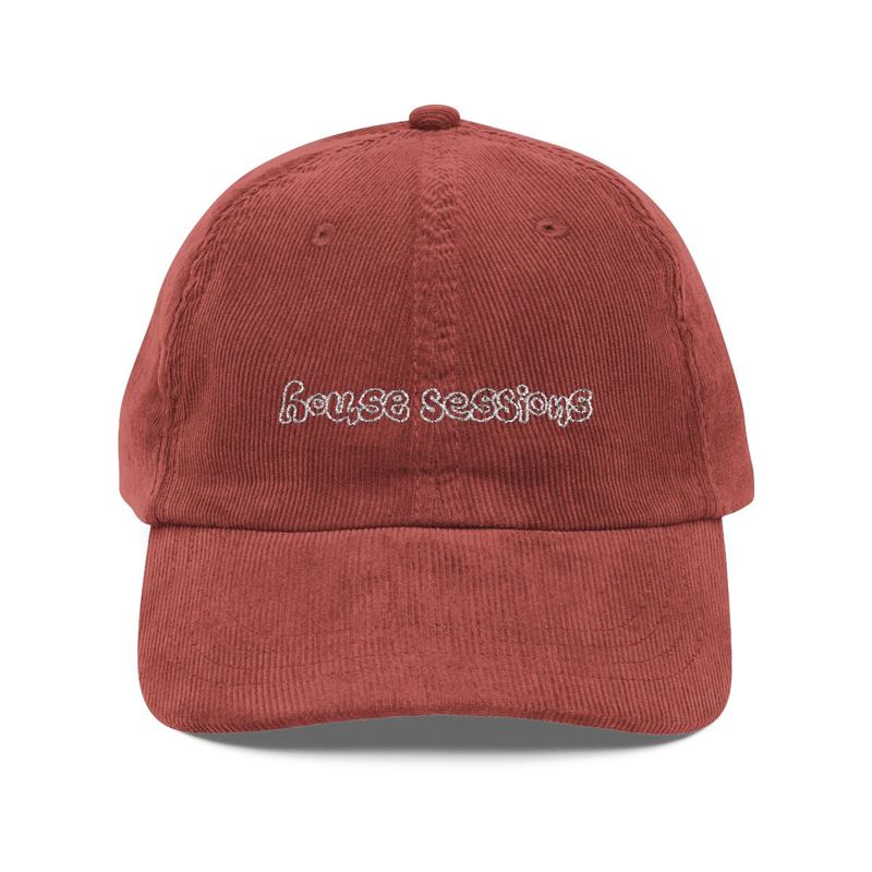 House Sessions vintage corduroy embroidered cap